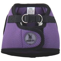 The Worthy Dog Step-in Sidekick Harness with Padded Mesh Velcro Adjustable, Outdoor, Easy Walk Vest Fits Small, Medium and Large Dogs-Purple