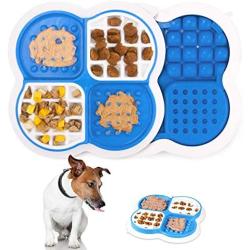 LATTCURE Dog Slow Feeder Bowls,Non Slip with Suction Cup,Anti-gulping pet Slower Food Feeding Dishes Boredom Anxiety Reduction Perfect for Food Treats Yogurt Peanut Butter