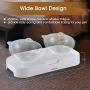 Elevated cat Bowls,15°Tilted Raised Cat Food and Water Bowl Pet Feeder Bowls for Cat and Small Dog (Double Bowls)