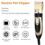 Electric Goat Clipper 12V High Power Dog Shaver Clipper for Grooming Thick Coat Low Noise Plug-in Pet Trimmer Grooming Clipper with 4 Guide Comb 1 Replacement Cutter Head 1 Cleaning Brush