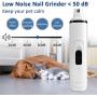 Yoobure Dog Nail Grinder Rechargeable Electric Pet Nail Trimmer with USB Charging Quite & Powerful 2-Speed Nail Clippers Trimming Painless Paws Grooming & Smoothing for Small Medium Large Pets