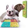 Ollypet Dog Slow Feeder Pet Lick Pad and Bowl for Puppy Cat Licking Mat for Grooming Bathing with Suction Cup for Cute Soother Puppies Peanut Lick Mat Combo Plate Set of 4 in 1