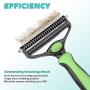 Youmi 2 Sided Undercoat Rake for Dog& Cat, 22+87 Rounded Teeth Deshedding Brush, Dog Cat Grooming Tool for Deshedding, Mats & Tangles Removing, No More Nasty Shedding and Flying Short to Long Hair