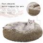 FlySheep Round Cat Bed Pet Bed Small Dog Bed, Soft Microfiber Donut Cuddler Cushion Warm for Winter