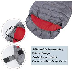 VanRolldex Dog Sleeping Bag, Waterproof Travel Warm Portable Dog Bed with Storage Bag for Indoor Outdoor Warm Camping Hiking Backpacking