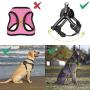 WINSEE Dog Harness and Collar Set for Large Dogs Black, Reflective Adjustable Step in Dog Halter Harnesses no Pull with Cobra Buckle Dog Collar Heavy Duty, Soft Padded Pet Vest Walking Harness