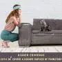 Cat Furniture Protector - Cat Couch Protector, Furniture Protection from Cat Scratching, Couch Protector from Cats, Cat Scratch Deterrent Includes Grooming Glove (8 Pcs - 17'' x 12'')