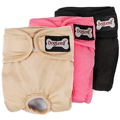 OCSOSO Washable Dog Diapers Premium Male & Female Dog Diapers Easywear Durable Doggie Diapers Machine Washable Solution for Pet Incontinence and Long Travels - 3 Pack Set (XL)