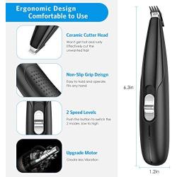 AMIR (2020 New) Dog Grooming Clippers, Electric Cordless Pet Hair Trimmer, 2 Speed USB Rechargeable and Low Noise Pet Clippers for Small Cats and Dogs Hair Around Paws, Ears, Face, Eyes, Rump