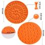 chokeberry Lick Mat for Dogs - 2020 Dog Slow Feeder Mat, Dog Distraction Device Perfect for Dog Calming Treats, Anxiety Relief, Slow Treat Dispensing Mat with Super Suction Cups (Green & Orange)