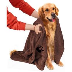 NLUJGYAV Dog Towel Super Absorbent Large Microfiber Fast Dry Plush Soft Towels for Large Medium Small Dogs and Cats Pet Swimming Beach Travel Shower Bath Towel Machine Washable