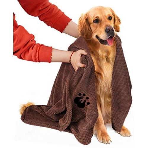 NLUJGYAV Dog Towel Super Absorbent Large Microfiber Fast Dry Plush Soft Towels for Large Medium Small Dogs and Cats Pet Swimming Beach Travel Shower Bath Towel Machine Washable