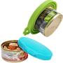 Pet Food Can Cover Universal Silicone Cat Dog Food Can Lids 1 Fit 3 Standard Size BPA Free Can Covers for Pet Food Cans (4 Pack)