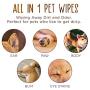 Dhohoo Cat Dog Wipes Natural Safe Ingredients, Premium Clean Deodorize Kitten Puppy Dog Wipes for Pet Paw Eye Stains Ear Coat, Extra Strong Soft Portable Dog Cat Cleaning Wipes- 80 PCS/Pack