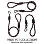 Kruz Reflective Dog Leash -KZROPE5048/5060 - Soft Silicone Grip with Click & Lock Snap - Walking, Running and Pet Training - Heavy-Duty, Durable Rope - Security, Safety, Control, and Comfort