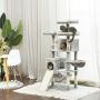 Hey-brother 63 Multi-Level Cat Tree, King Cat Condo with Cozy Perches, Stable Cat Tower Pet Play House