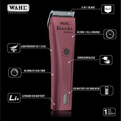 Wahl Professional Animal Bravura Pet, Dog, Cat, and Horse Corded/Cordless Clipper Kit