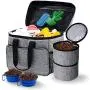 Breeze Touch Dog Travel Bag - Airline Approved Travel Set for Dogs Stores All Your Dog Accessories - Includes Travel Bag, 2X Food Storage Containers and 2X Collapsible Dog Bowls Breeze Touch Dog Travel Bag - Airline Approved Travel Set for Dogs Stores All Your Dog Accessories - Includes Travel Bag, 2X Food Storage Containers and 2X Collapsible Dog Bowls