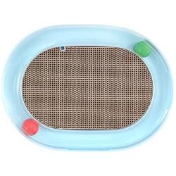 GOHOO PET Cat Scratching Pad Cardboard Cat Tracks Toy Ball Cats Scratching Toy Kitten Scratcher with Interactive Exercise Training Mouse