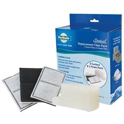 PetSafe Drinkwell Replacement Filter Kit for the Everflow and Outdoor Dog And Cat Water Fountains, Kit Contains 3 Dual Cell Carbon Filters and 1 Foam Pre-Filter - PAC00-13192