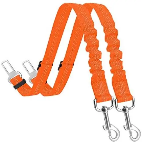 AUTOWT Dog Car Seat Belt, Adjustable Dual Use Elastic Bungee Safety Belt in Car Vehicle, Heavy Duty Dogs Leash with Quick Release Swivel Buckle for Small Medium Large Dogs AUTOWT Dog Car Seat Belt, Adjustable Dual Use Elastic Bungee Safety Belt in Car Vehicle, Heavy Duty Dogs Leash with Quick Release Swivel Buckle for Small Medium Large Dogs