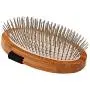 Bass Brushes | Style & Detangle Pet Brush Alloy Pin | Pure Bamboo Handle | Palm Style | Striped Finish | Model A6-Sb Bass Brushes | Style & Detangle Pet Brush Alloy Pin | Pure Bamboo Handle | Palm Style | Striped Finish | Model A6-Sb
