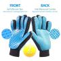 Pet Grooming Glove - Efficient Pet Hair Remover Mitt - Enhanced Five Finger Design - Perfect for Dog & Cat with Long & Short Fur - 1 Pair