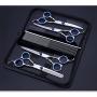 Pet Grooming Scissors Set, Professional 5 Pieces Stainless Steel Pet Trimmer Kit Used for Dog or Cat with 7.5-inch Cutting Scissors, Thinning Shear, Curved Scissors, Grooming Comb