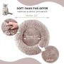 Uozzi Bedding Plush Faux Fur Round Pet Dog Bed Cat Bed, Comfortable Fuzzy Donut Cuddler Cushion Soft Shaggy and Warm for Winter 22'' / 55cm