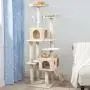 PETMAKER Skyscraper Sleep & Play Cat Tree, 5.5 feet, Beige PETMAKER Skyscraper Sleep & Play Cat Tree, 5.5 feet, Beige