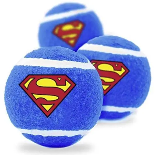 Buckle-Down Dog Toy Tennis Balls Superman Shield Blue Buckle-Down Dog Toy Tennis Balls Superman Shield Blue