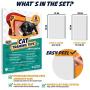 Panther Armor Cat Scratch Deterrent Tape – 8(Eight)-Pack – Double Sided Anti Cats Scratching Sticky Tape – 4-Pack XL 16”L 12”W + 4-Pack Large 17”L 10”W Furniture Protectors – Clear Training Tape