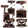 BEWISHOME Cat Tree Condo Furniture Kitten Activity Tower Pet Kitty Play House with Scratching Posts Perches Hammock MMJ01 BEWISHOME Cat Tree Condo Furniture Kitten Activity Tower Pet Kitty Play House with Scratching Posts Perches Hammock MMJ01