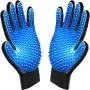 Biioltgs Pet Grooming Glove for Dogs, Horses, Bunnies and Cats, Pet Hair Remover Mitt, Gentle Deshedding Brush Glove, Hair Remover Mitt with Five Finger Design