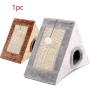 UXELY Cat Cave, Kitty Cave with Scratching Board, Durable Small Cats Triangle Toy Bed Playhouse