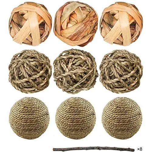 RoyalPolar 8 Pcs Small Animals Chew Toys Rat Activity Ball Guinea Pig Play Toys for Rabbits Squirrel Gerbils Small Pets Chewing and Playing Exercise Teeth Care, Pet Cage Entertainment Accessories RoyalPolar 8 Pcs Small Animals Chew Toys Rat Activity Ball Guinea Pig Play Toys for Rabbits Squirrel Gerbils Small Pets Chewing and Playing Exercise Teeth Care, Pet Cage Entertainment Accessories
