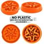 Simply Pets Online Anti Gulp Dog Bowl – Non Plastic, Slow Feeder Dog Bowl, Made from Bamboo Fiber