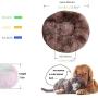 Calming Bed for Dogs Cats - Faux Fur Donut Cuddler Dog Beds for Medium Dogs, Modern Soft Plush Round Pet Bed, Indoor Heated Dog Beds Marshmallow Cat Bed, Gifts for Dogs Cats