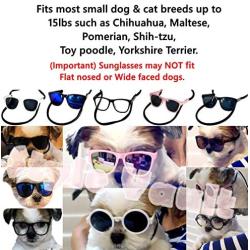Style Vault G014 Dog Cat Pet 80s Sunglasses Goggles for Small Breeds up to 15lbs