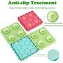 Pet Slow Feeder Bowl & Lick Mat Pad for Cats Dogs Non Slip Puzzle Bowl with Super Suction Cups, 4PCS Healthy Design Slower Feeder Dishes, For Grooming, Anxiety, Wash Your Buddy And Doggie Training