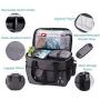 Pet Travel Bag for Dogs & Cats - Tote Organizer Bag for Dog Travel, Airline Approved - Includes Dog Travel Bag, 2 X Collapsible Bowls, 2 X Food Storage Containers by Vuudh (Grey)