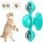 Pawaboo Windmill Cat Toy, Rotating Turntable Teasing Scratch Tickle Hair Brush Molar Massage Cat Toy, Funny Interactive Training Pet Play Ball Toy with Suction Cup Base for Cat Kitty Kitten