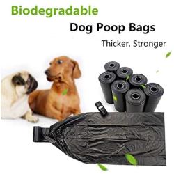 TYONMUJO Dog Poop Bags Wholesale Disposable Pet Waste Bags with Dispenser 180 Bags 12 Rolls+1 Dispenser Black U12