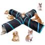 beststar 4 Way Cat Tunnel, Large Indoor Outdoor Collapsible Pet Toy Crinkle Tunnel Tube with Storage Bag for Cat, Dog, Puppy, Kitty, Kitten, Rabbit #81266