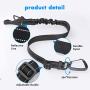 Dog Seat Belt, Upgrade 3-in-1 Adjustable Pet Safety Belt with Heavy Duty Hardware and Swivel Aluminum Carabiner, Buffer Strip to keep Cat & Dog Secure. Vehicle Seat Belt for Small Medium Large Dogs