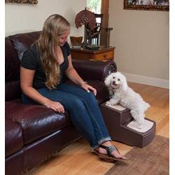 Pet Gear Easy Step II Pet Stairs, 2 Step for Cats/Dogs up to 75-pounds, Portable, Removable Washable Carpet Tread