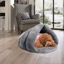 Mojonnie Soft Warm Cat Bed for Winter Cat Tent Self-Warming Sleeping Bed for Cats Fleece Pet Cave Bed for Winter Pets Puppy Indoor Pet Triangle Nest