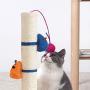 CHARMGIRL 16'' Cat Scratching Post,Durable Cat Dangling Toys Cat Scratcher Pole Sisal Rope Cat Tracking Interactive Toys Scratch Post Tree for Cats Kittens