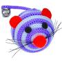 Pudwy Lovely Stripe Nylon Rope Round Ball Mouse Long Tail Bell Pet Cat Bite Play Toy Cat Supplies
