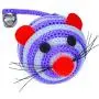 Pudwy Lovely Stripe Nylon Rope Round Ball Mouse Long Tail Bell Pet Cat Bite Play Toy Cat Supplies